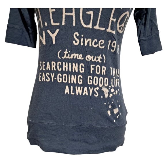 American Eagle Outfitters Top Womens M New York Graphic V-neck Soft Cotton Tee S - Picture 7 of 10
